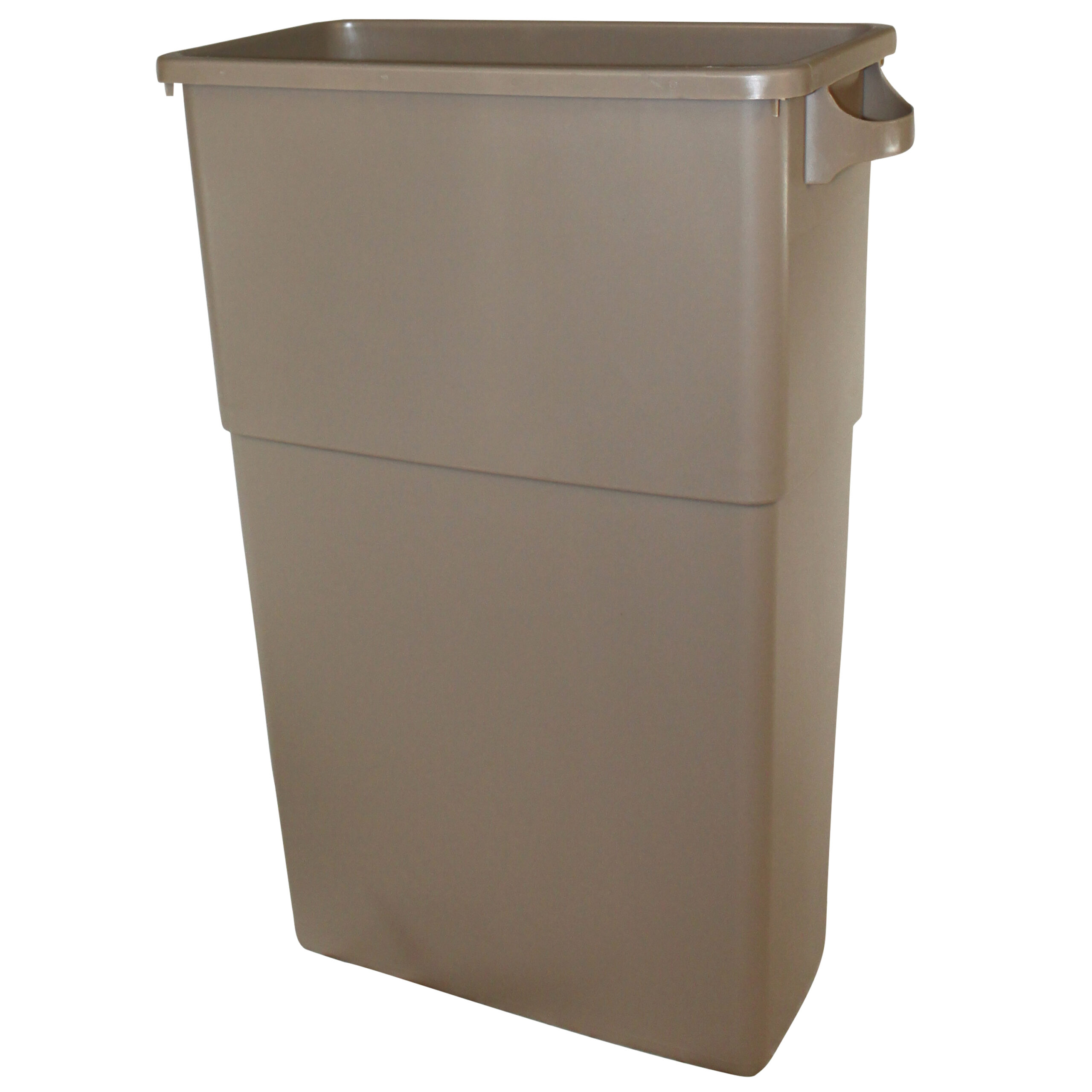 Container Thin Bin Plastic 23 Gal Rectangular  Beige