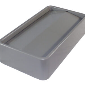 Thin Bin Lid Polyethylene Gray  20 1/4 x 11 3/16 x 4 1/2