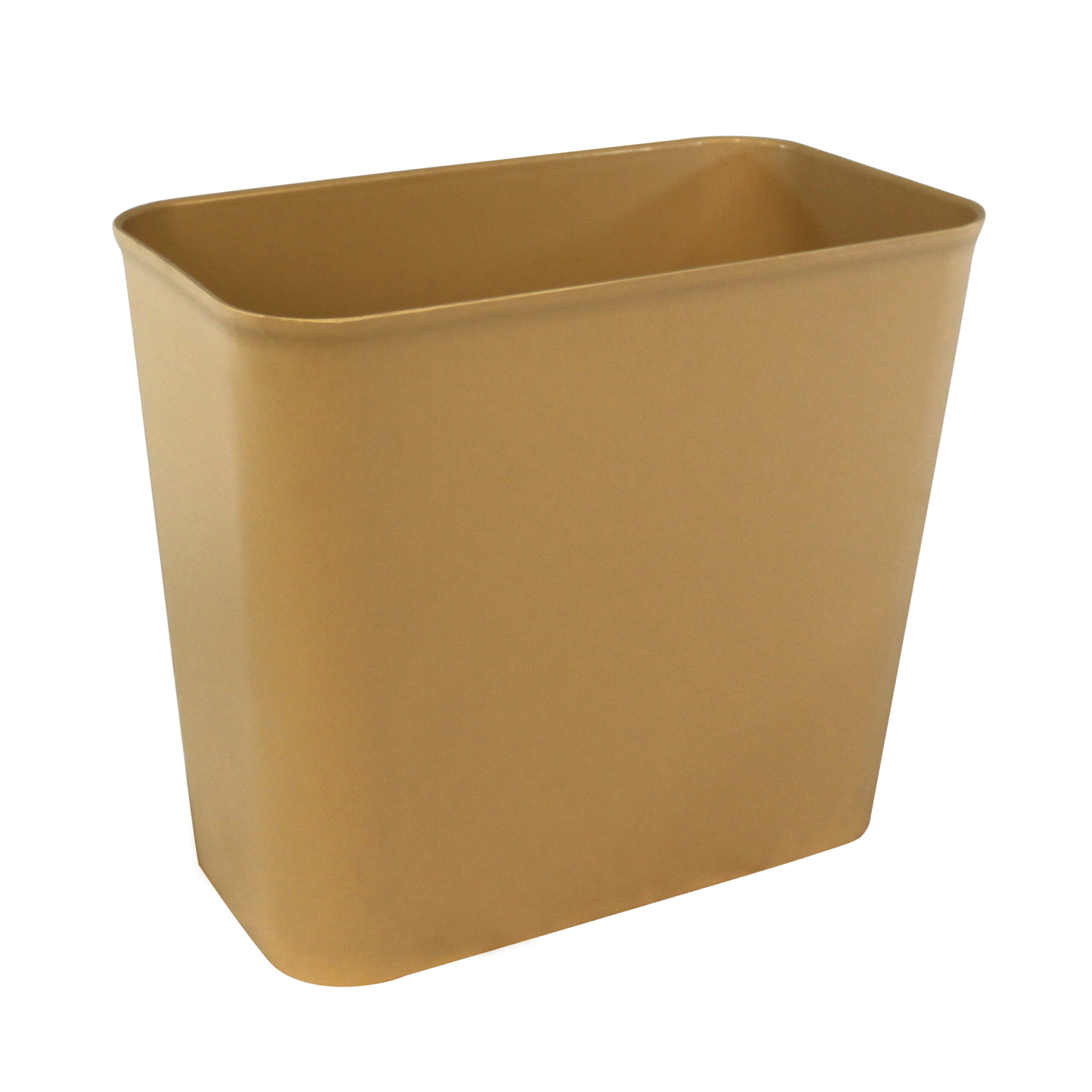 Wastebasket Rectangular  27 qt Beige Fire Resistant 12x11x8