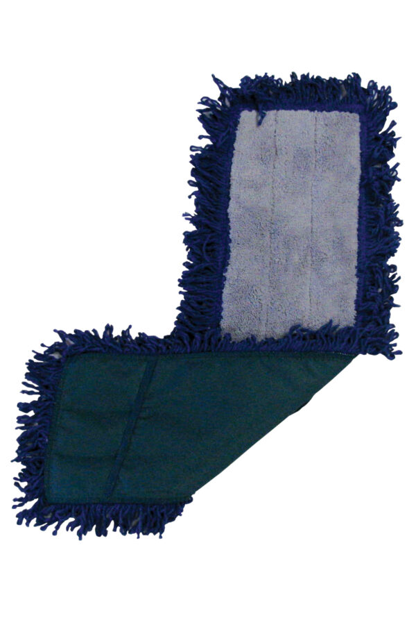 Fringe Dry / Dust Mop Microfiber Pads 24" x 5" Gray/Green