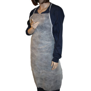 Prolite PE Coated Polypro Apron White w/ Sewn Ties 28" x 36"