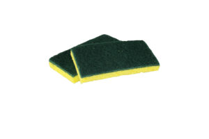 Sponge Scrubber Medium Duty 6 1/4 x 3 3/16 Green / Yellow
