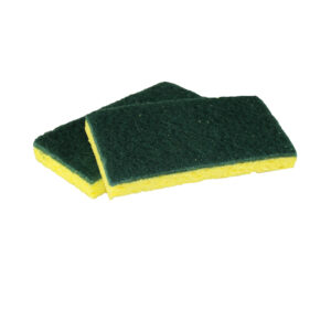 Sponge Scrubber Medium Duty 6 1/4 x 3 3/16 Green / Yellow