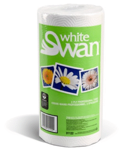 White Swan Kitchen Roll Towel White 2 Ply 11" x 8"