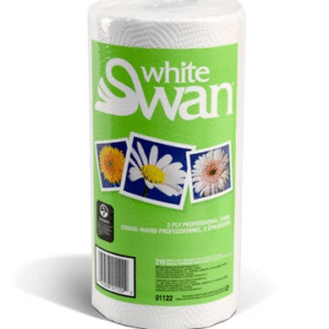 White Swan Kitchen Roll Towel White 2 Ply 11" x 8"