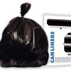 43x47 Repro Black 2.00 Mil Coreless Roll Can Liners 56 Gallon