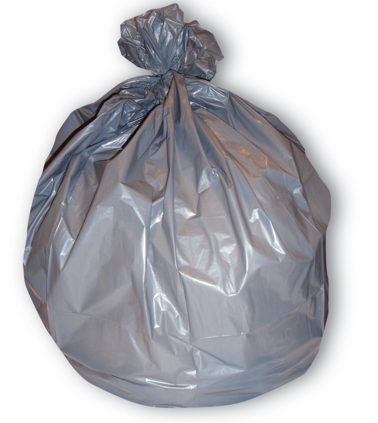 50X48 LLDPE Gray 1.60 Mil Flat Pack Can Liners 65 Gallon