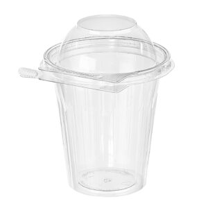 Tamper Resistant Cup & Dome Combo Clear, 16 oz.