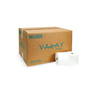 0.75" Core White Bath Tissue 3.9" X 4" 2-Ply 1000 Sheets