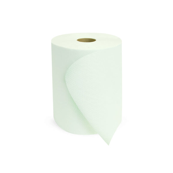8" Universal Hardwound Roll Towel White 1-Ply 2" Core 800'