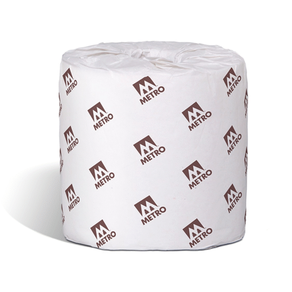 Metro White Bath Tissue 4.2" X 3.8" 2-Ply 500 Sheets