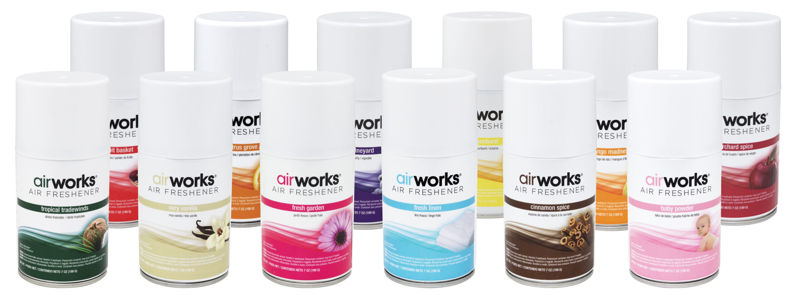 AirWorks Metered Aerosol Freshener 7 oz., Sampler Kit / Mixed Scents