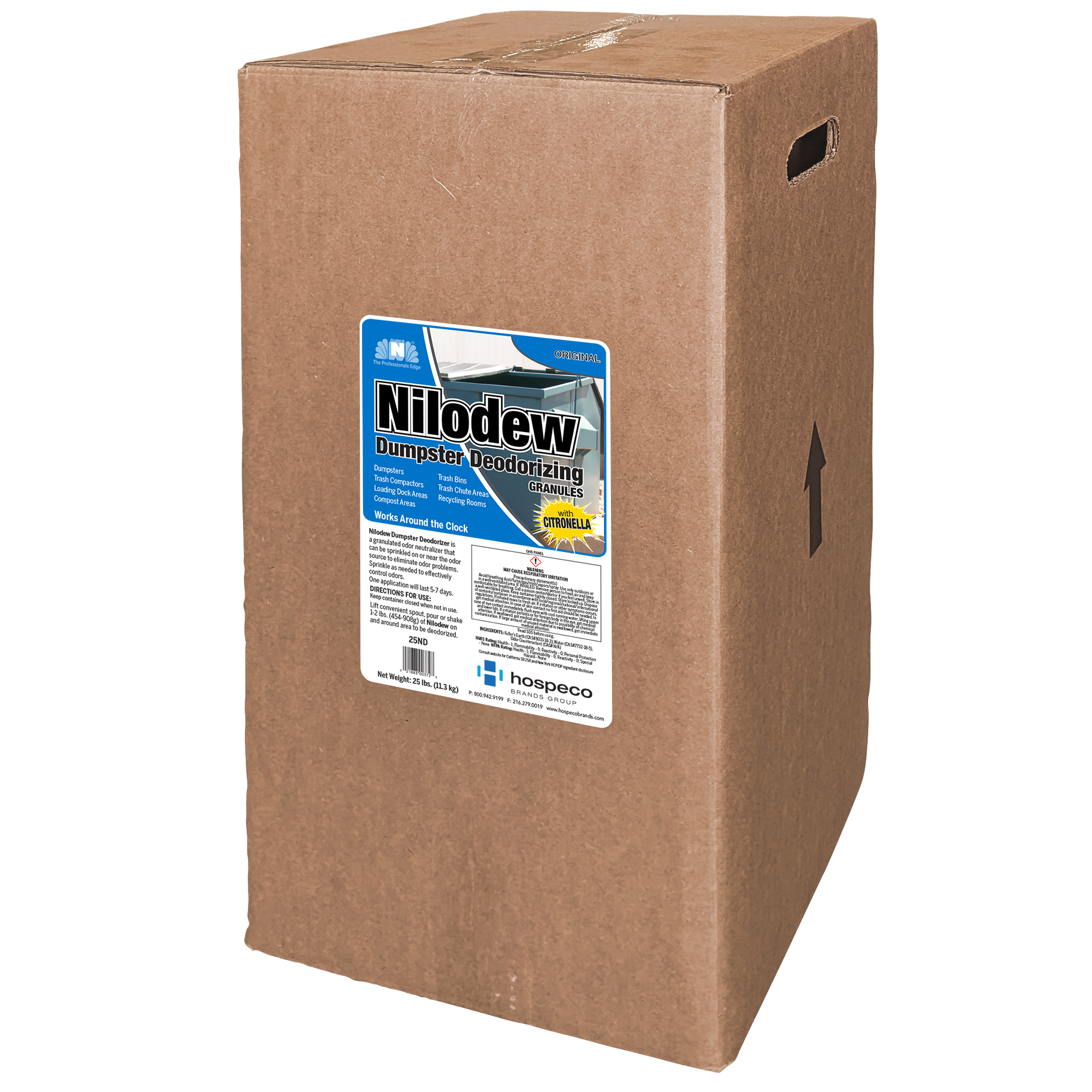 Nilodor Dumpster Deodorizer Granular Deodorizer, 25 lb pail