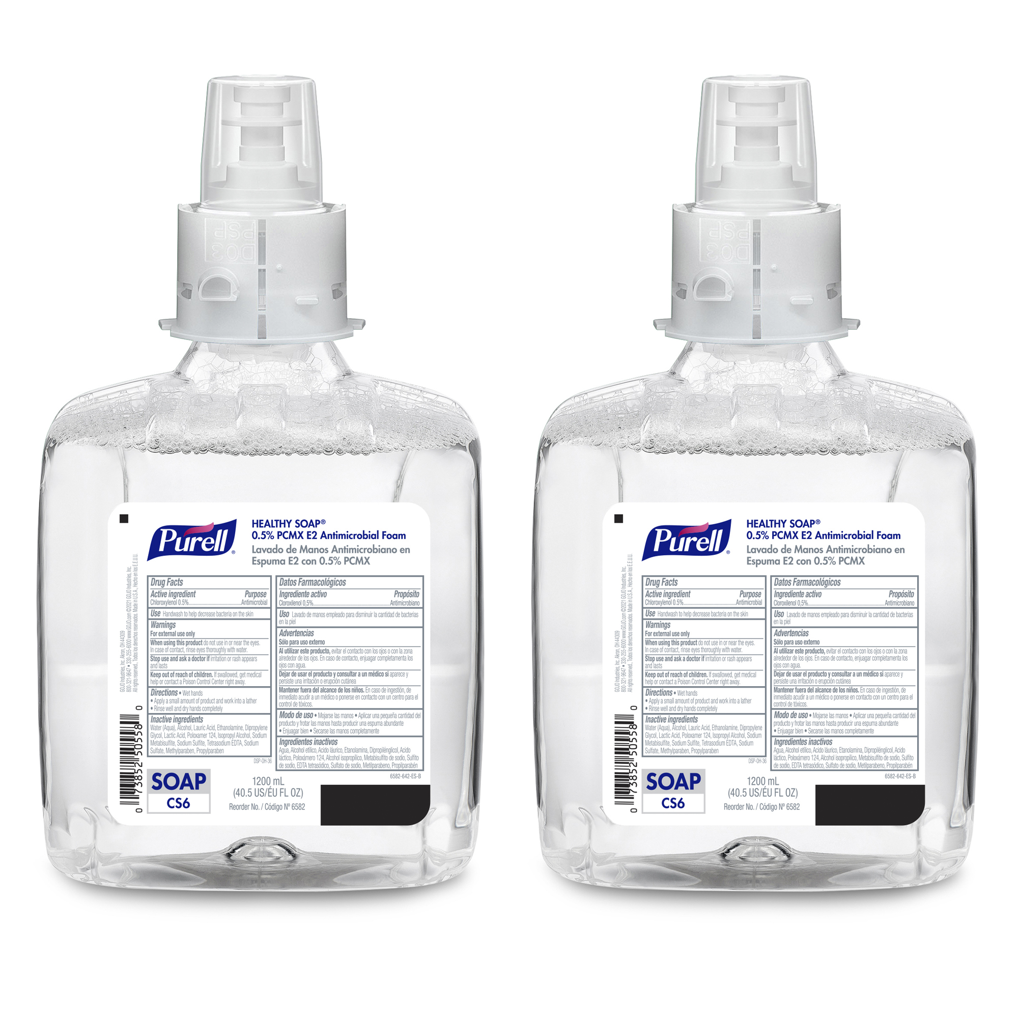 Purell Healthy Soap E2 Foam Wash 1200 ml Refill 0.5% PCMX Antimicro.