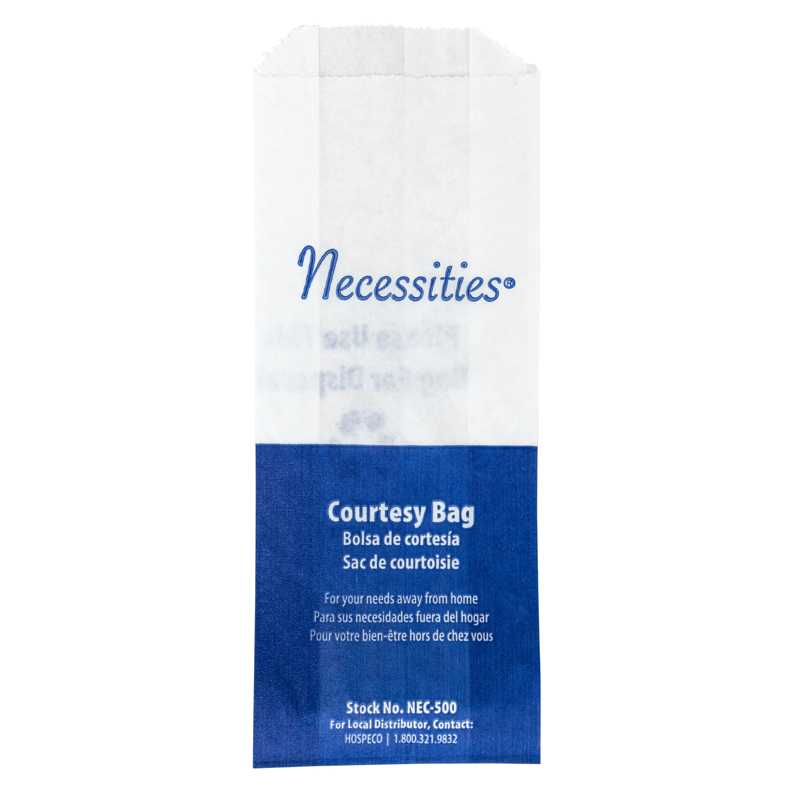 Necessities Courtesy Disposal Bags White, 3" x 7.75" x 1.5"