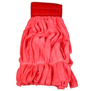 Wet Tube Microfiber Wet Mop Heads Red Mop w/ Medium Canvas Headband