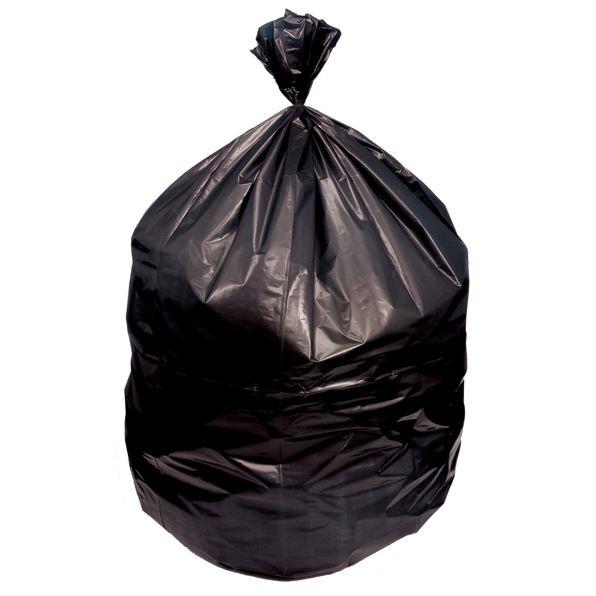 43X48 HDPE Black 16.00 Mic Coreless Roll Can Liners 56 Gallon