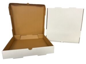 10x10x2 White Plain Pizza Box White / Kraft B Flute
