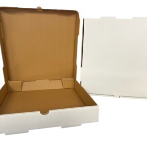14x14x2 Plain White Pizza Box White / Kraft B Flute
