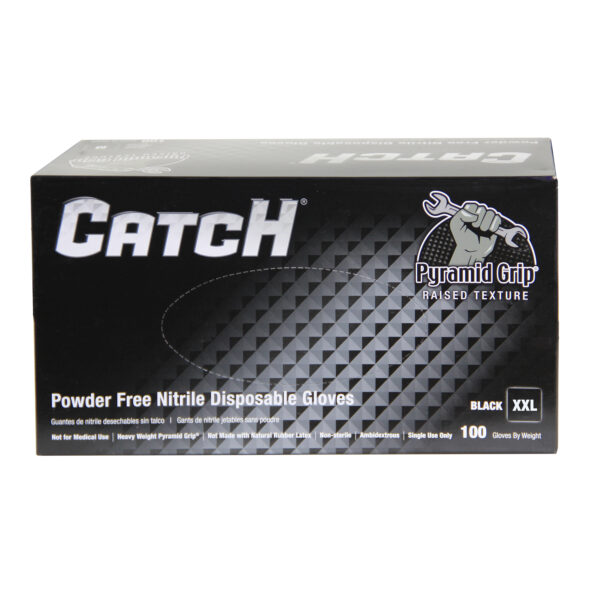 ProWorks Pyramid Grip Nitrile Glove Black, Powder Free, 9 Mil, XXLarge
