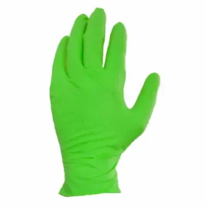 ProWorks Pyramid Grip Nitrile Glove Neon Green Powder Free 9 Mil Medium