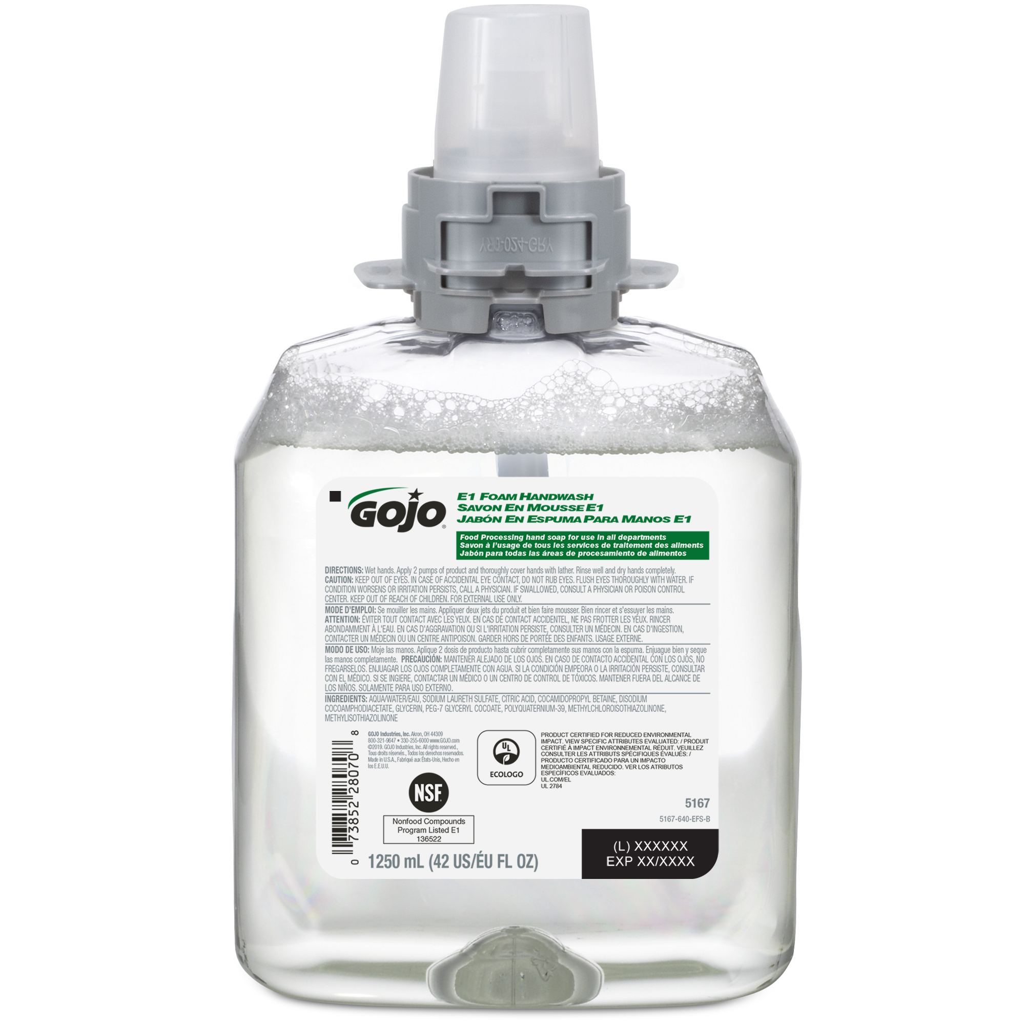 E1 Foam Handwash 1.25 Liters