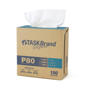 Taskbrand Premium Series Wipers White, 9" x 16.5", Interfold