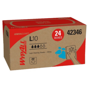 WYPALL L10 Lightweight Utility Wipe White, 9" x 10.25", Pop-Up Box
