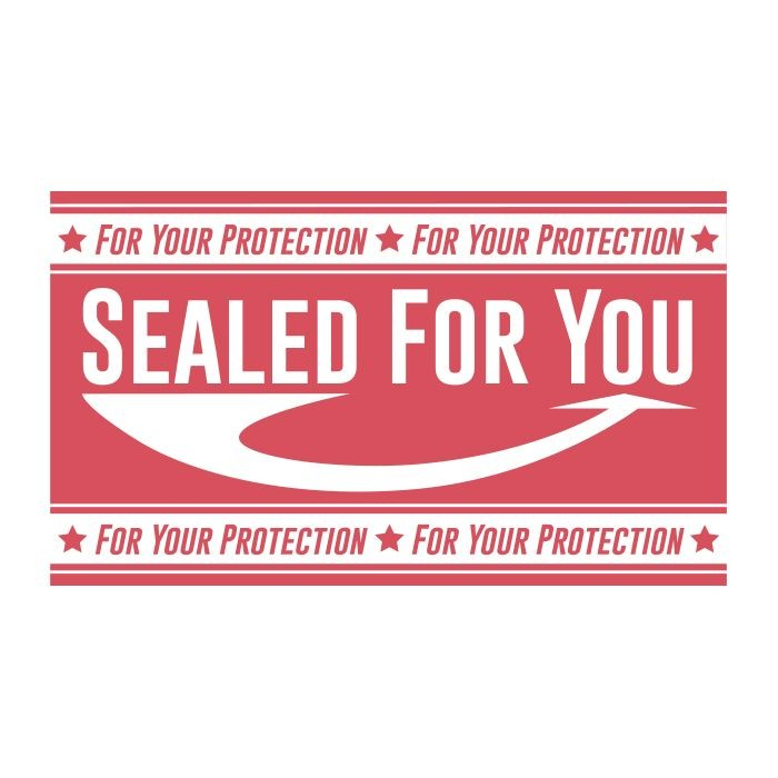 Tamper Evident Stickers Stock Print "Sealed For You"