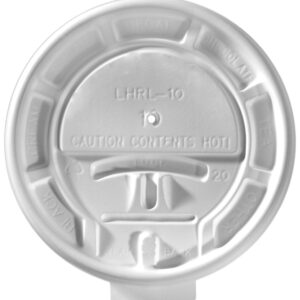 White Lock-Back Lid For 10 oz Hot Cup