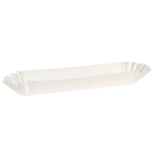 Fluted Hot Dog Trays 10", White