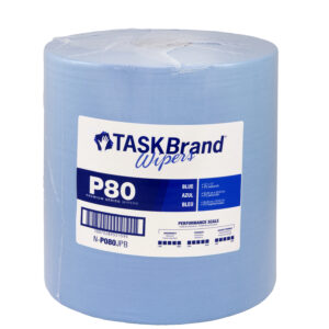 Taskbrand P80 Premium Series Wipers Blue, 12" x 13", Jumbo Roll