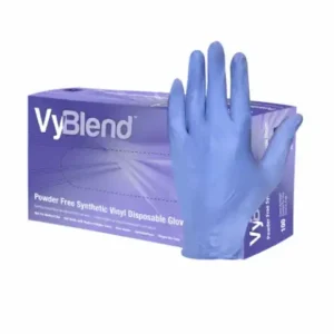 VyBlend Vinyl Disposable Gloves X-Large, Powder Free, Black