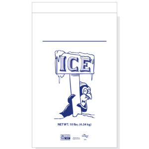 10# Plastic Wicket Ice Bags Stock Print "Penguin"