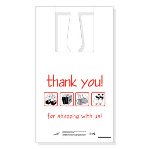 12 x 7 x 21 Large Check Mate Bag Stock Print "Thank You"