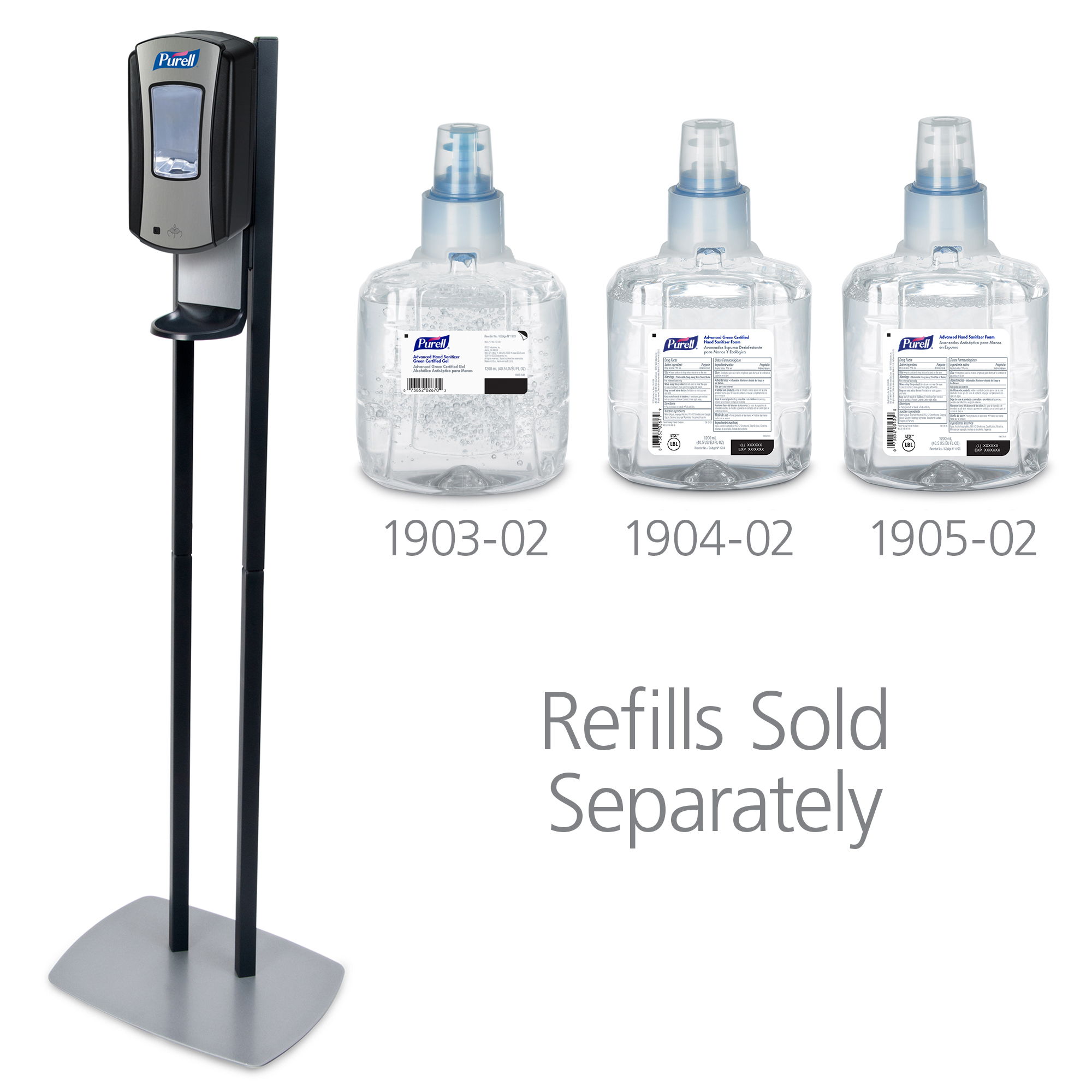 Purell LTX-12 Dispenser Floor Std Touch-Free Hand Sanitizer