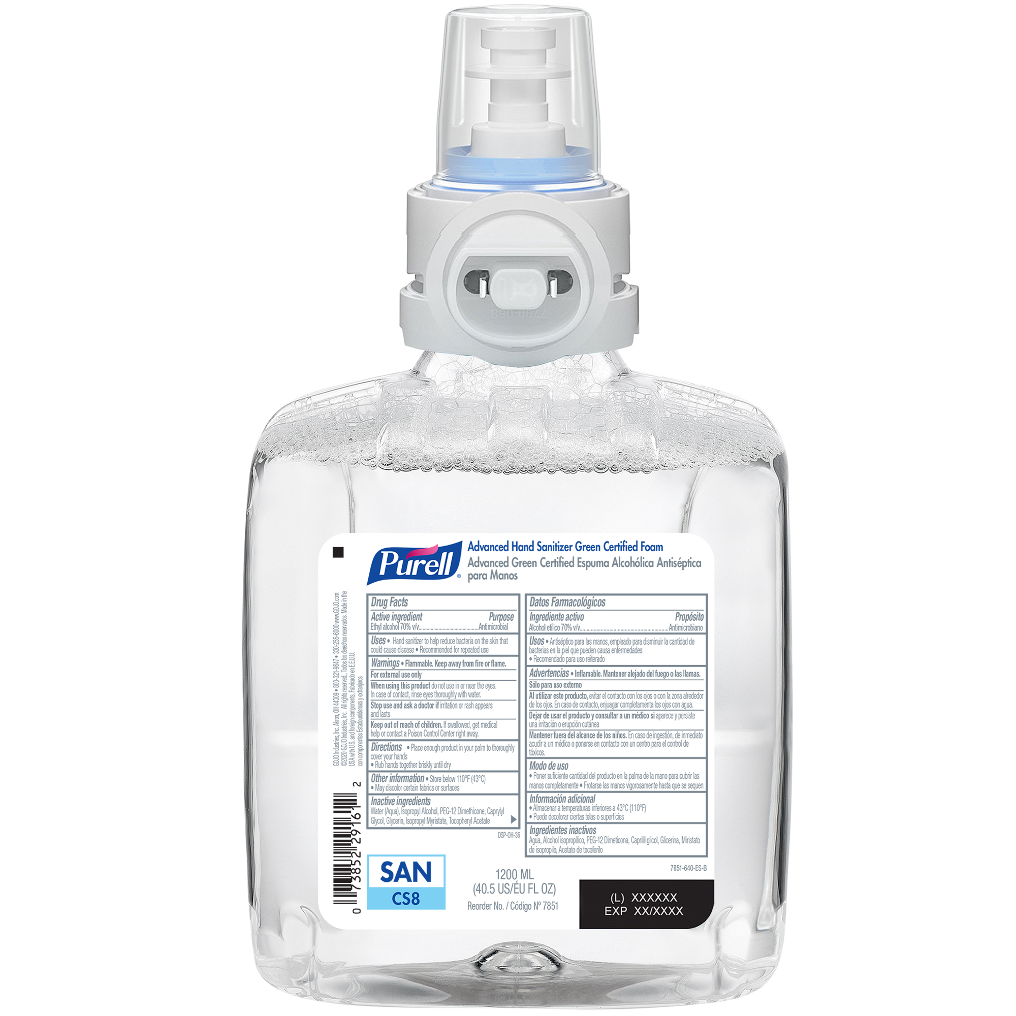 Purell Advanced Hand Sanitizer 1200 mL Refill for CS8 Dispensers