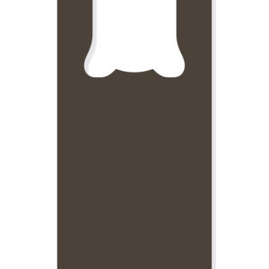 11.5 x 6.5 x 21 Brown T-Sack THANK YOU Print