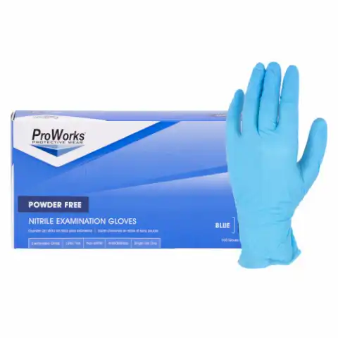 Nitrile Powder Free Exam Gloves Large - Blue
