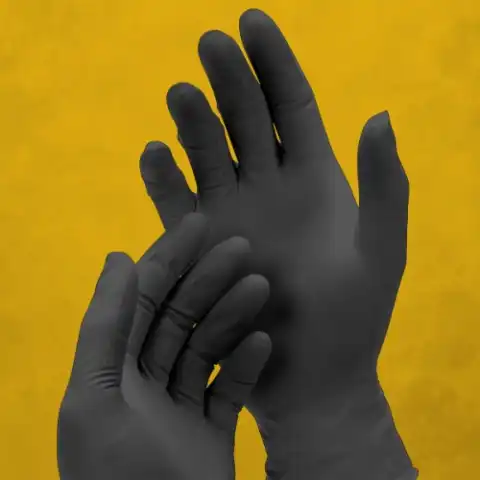 DARK LIGHT Black Nitrile Powder Free Exam Gloves - XX-Large