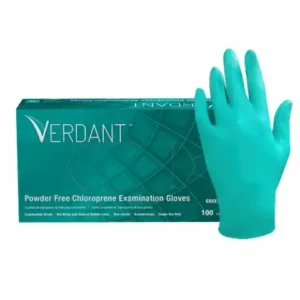 Verdant Chloroprene Powder Free Exam Gloves 5.5 mil - Green
