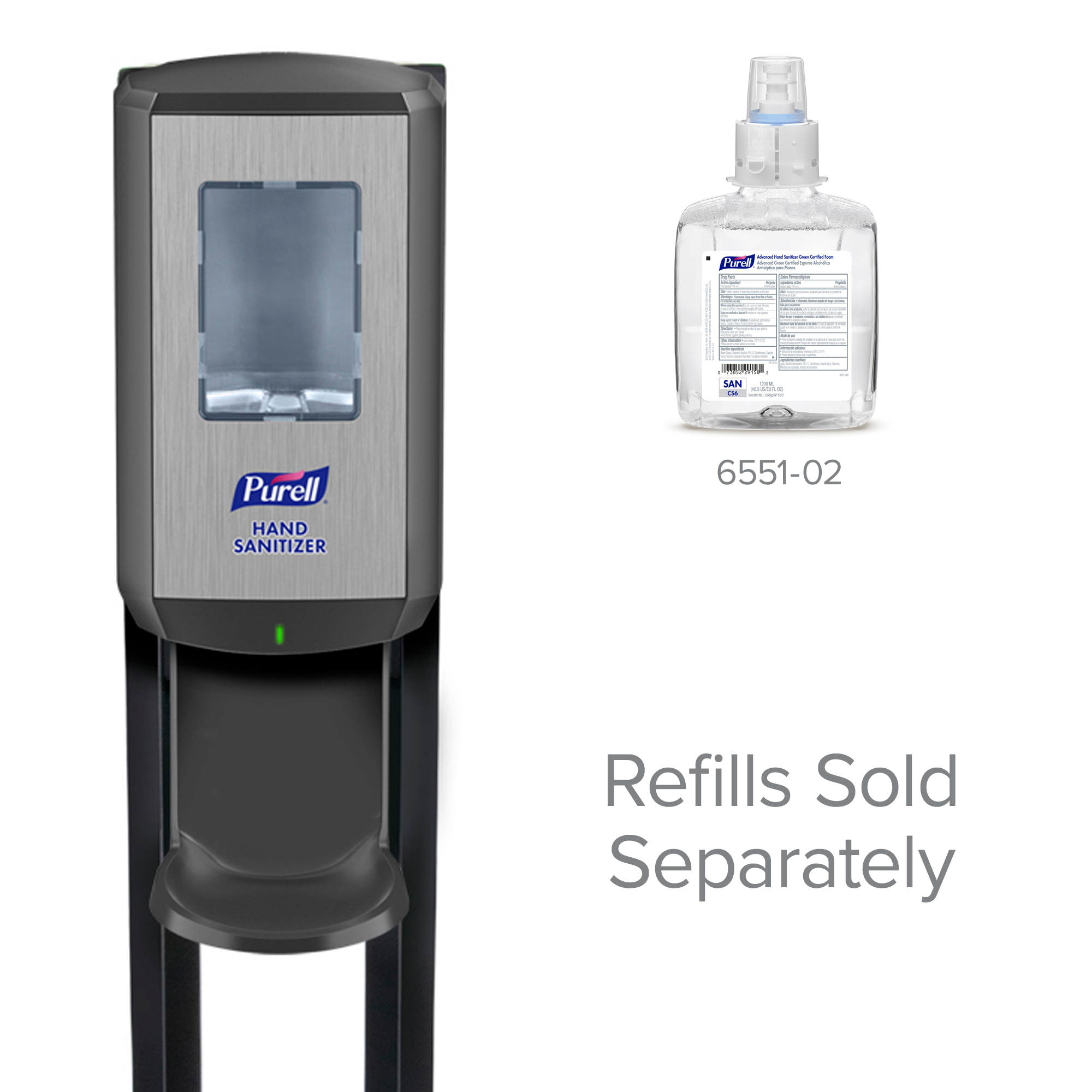 Purell CS6 Dispenser Floor Stand w/ CS6 Auto Dispenser