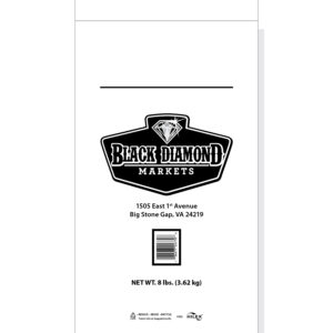 Plastic Wicket Ice Bag 8# Printed "Black Diamond"