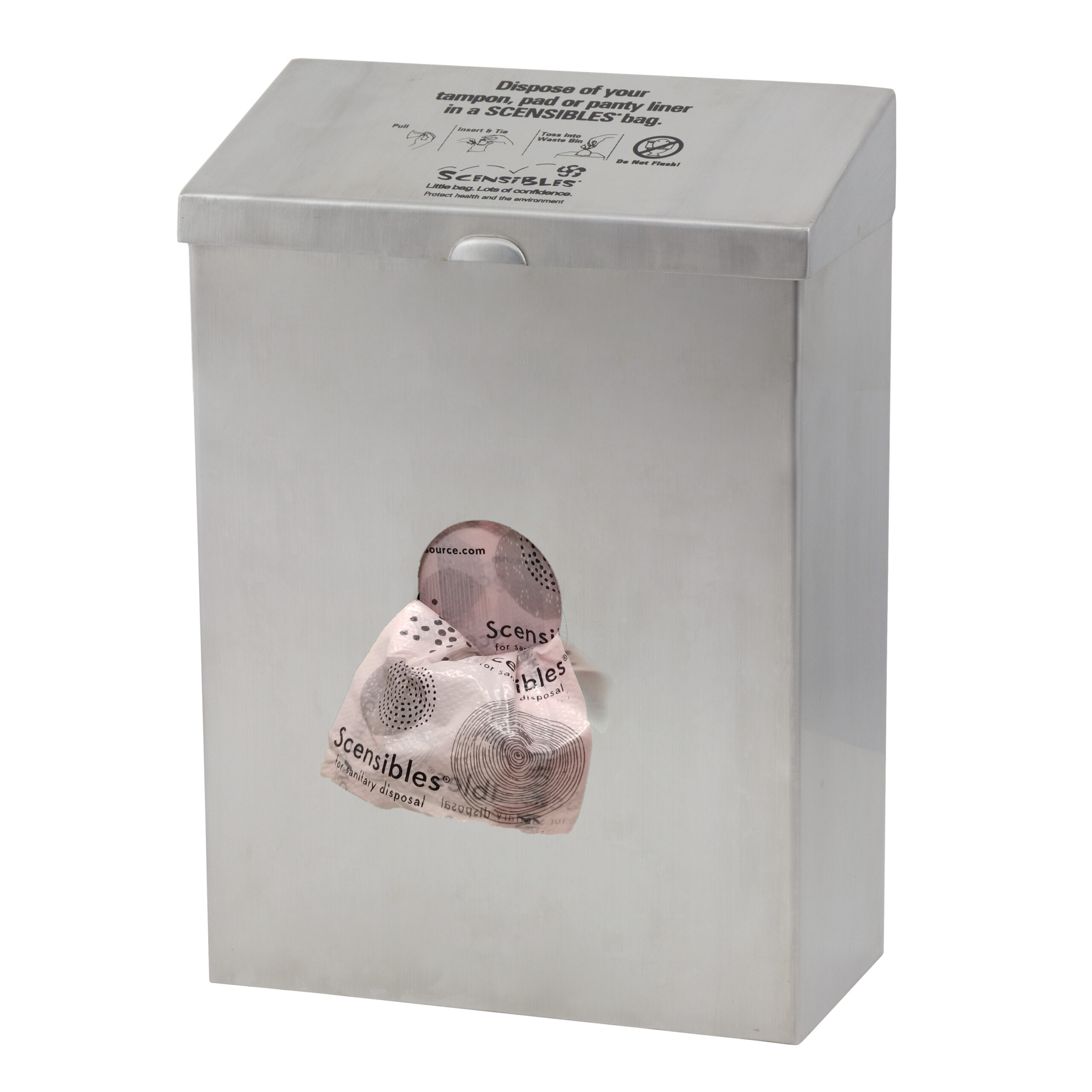 Combination Dispenser/Receptable Stainless Steel
