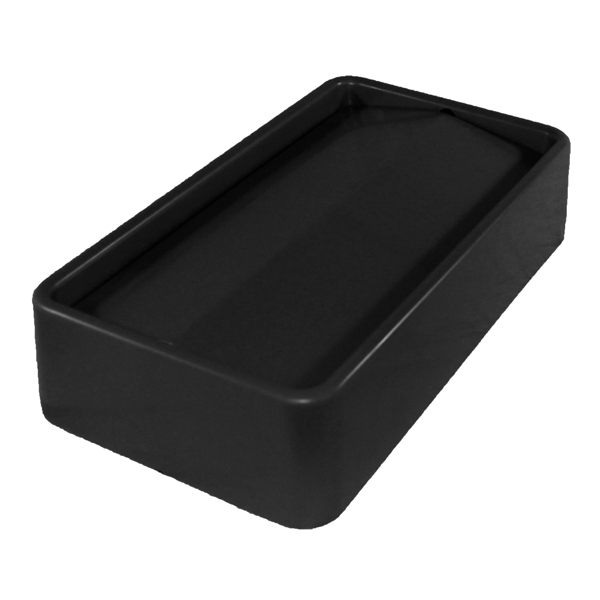 Swing Top Lid Thin Bin Black 23 Gallon