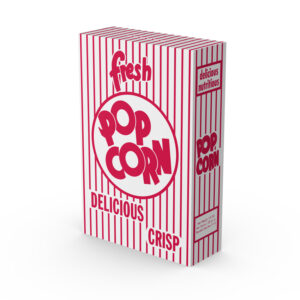 3.5ER Automatic Bottom Popcorn Box 5-5/8" x 2-1/8" x 8-1/2", Stock PNT