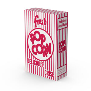 1.25 oz Popcorn container 4-11/16" x 2" x 7-1/2", Stock Print