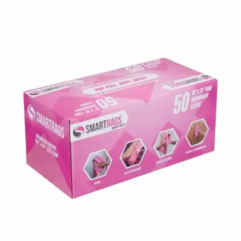 SmartRags Microfiber Towel Hvy Duty 16" x 16" , Pink , 275 GSM