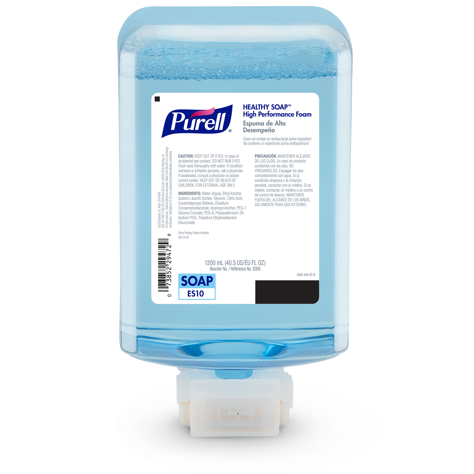 ES10 Purell Healthy Soap w/ Clean 1200 ml, Clear, Plastic Frag Free