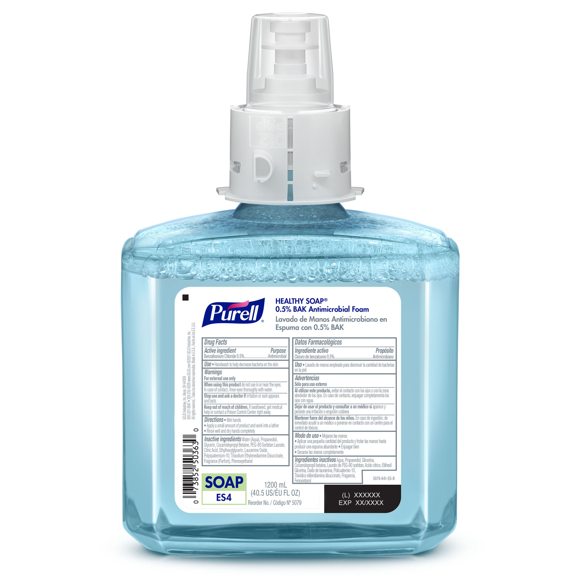 Purell Healthy Soap 0.5% BAK 1200mL Antimicrobial Foam Refill